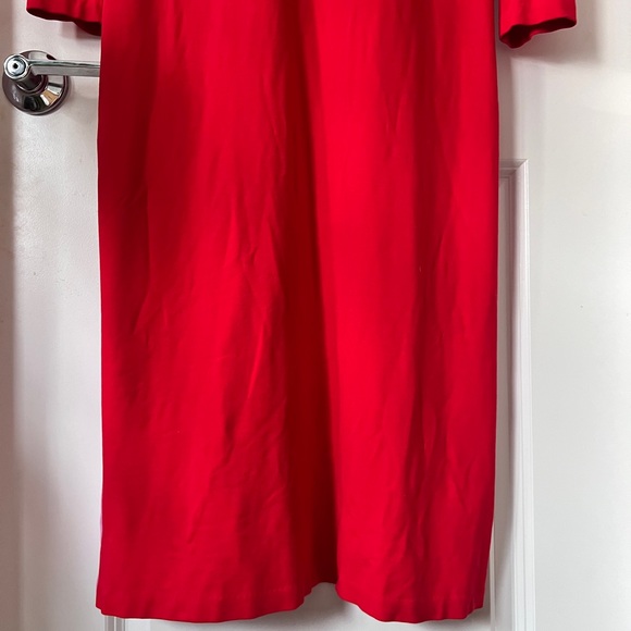 Boden Red Catherine Ponte Midi Dress Long Sleeve 10R Fit & Flare Workwear - Picture 7 of 9